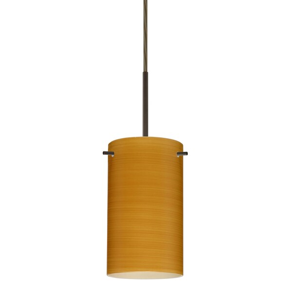 Besa Lighting Stilo 7 Cord Pendant, Oak, Bronze Finish, 1x40W Candelabra 1BT-4404OK-BR - main